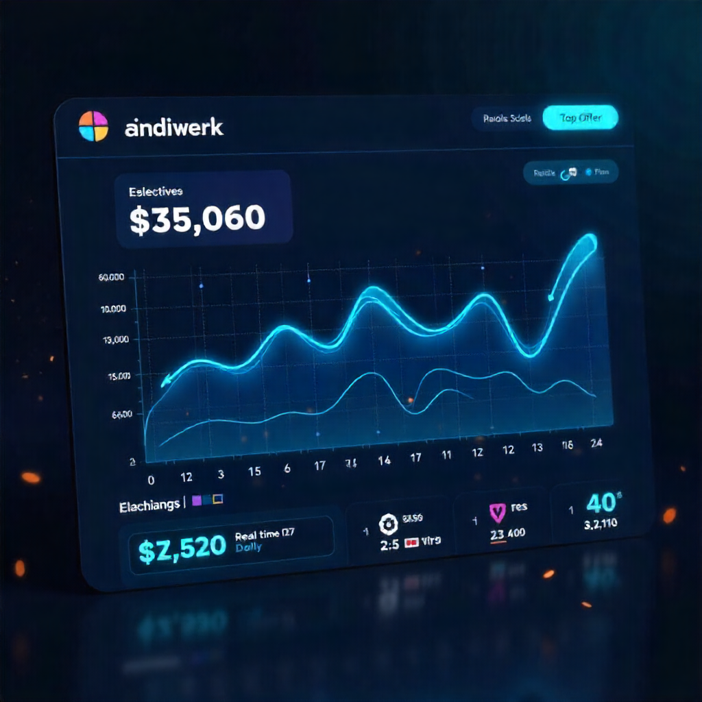 CPA network earnings dashboard showing $5,000 profit