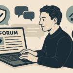 Marketer engaging on niche forums to drive tarForum marketing remains a powerful free traffic strategy for CPA campaigns.geted traffic to CPA offers