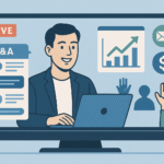 Marketer delivering a live webinar to generate leads and promote complex CPA offers