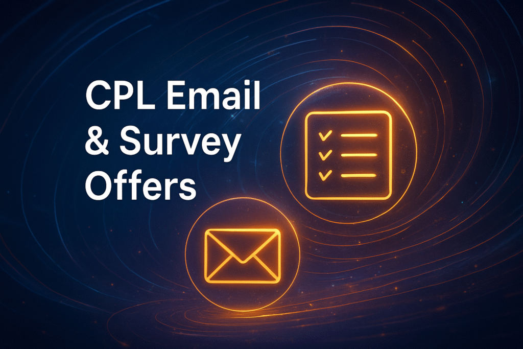 Digital marketer analyzing CPL email and survey campaigns in 2025