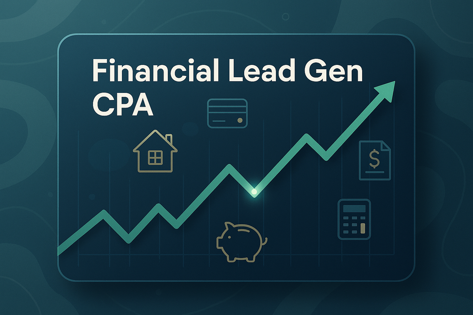 Digital financial dashboard showing growth with various loan and credit icons